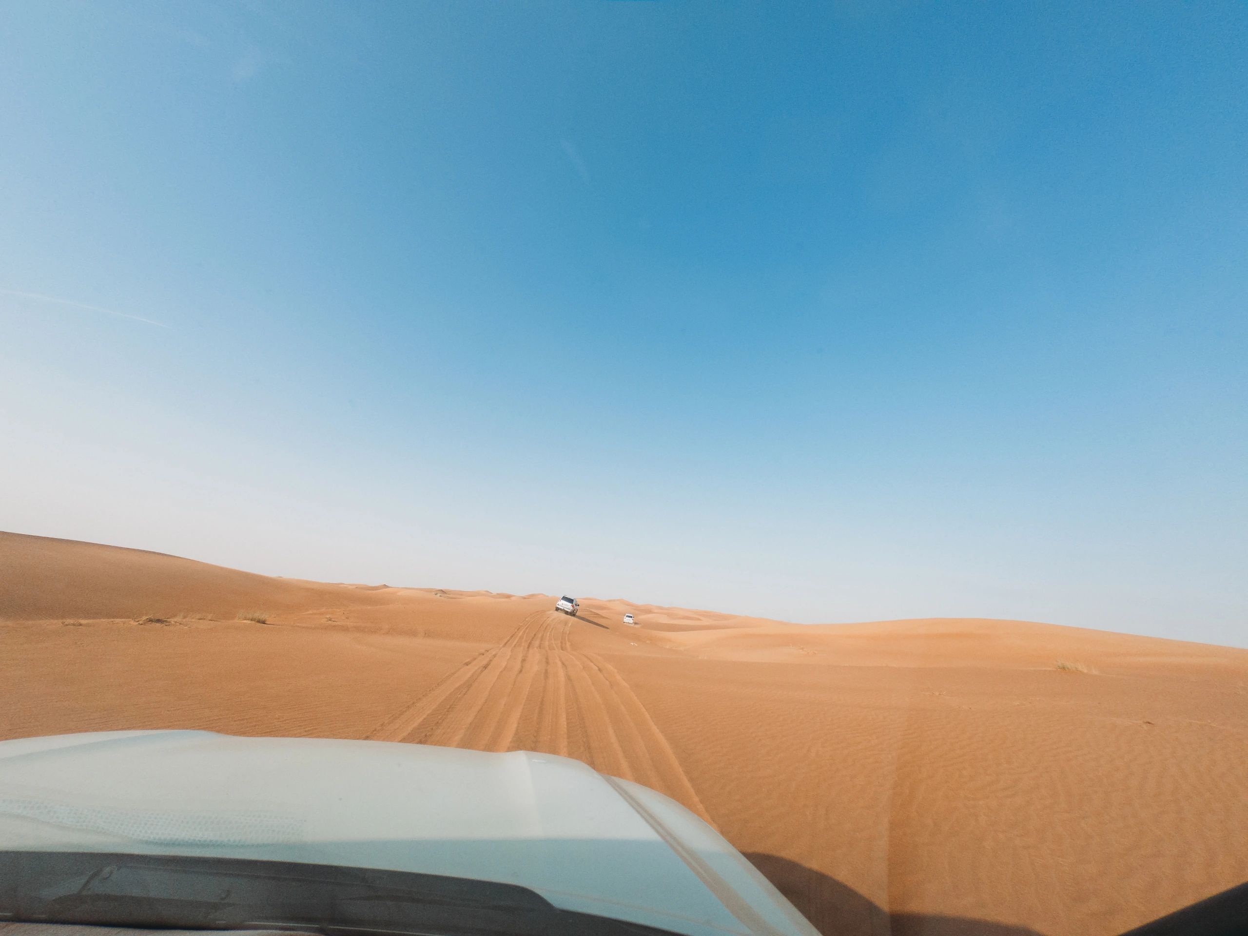 Driving desert safari adventure journey in Al Madam