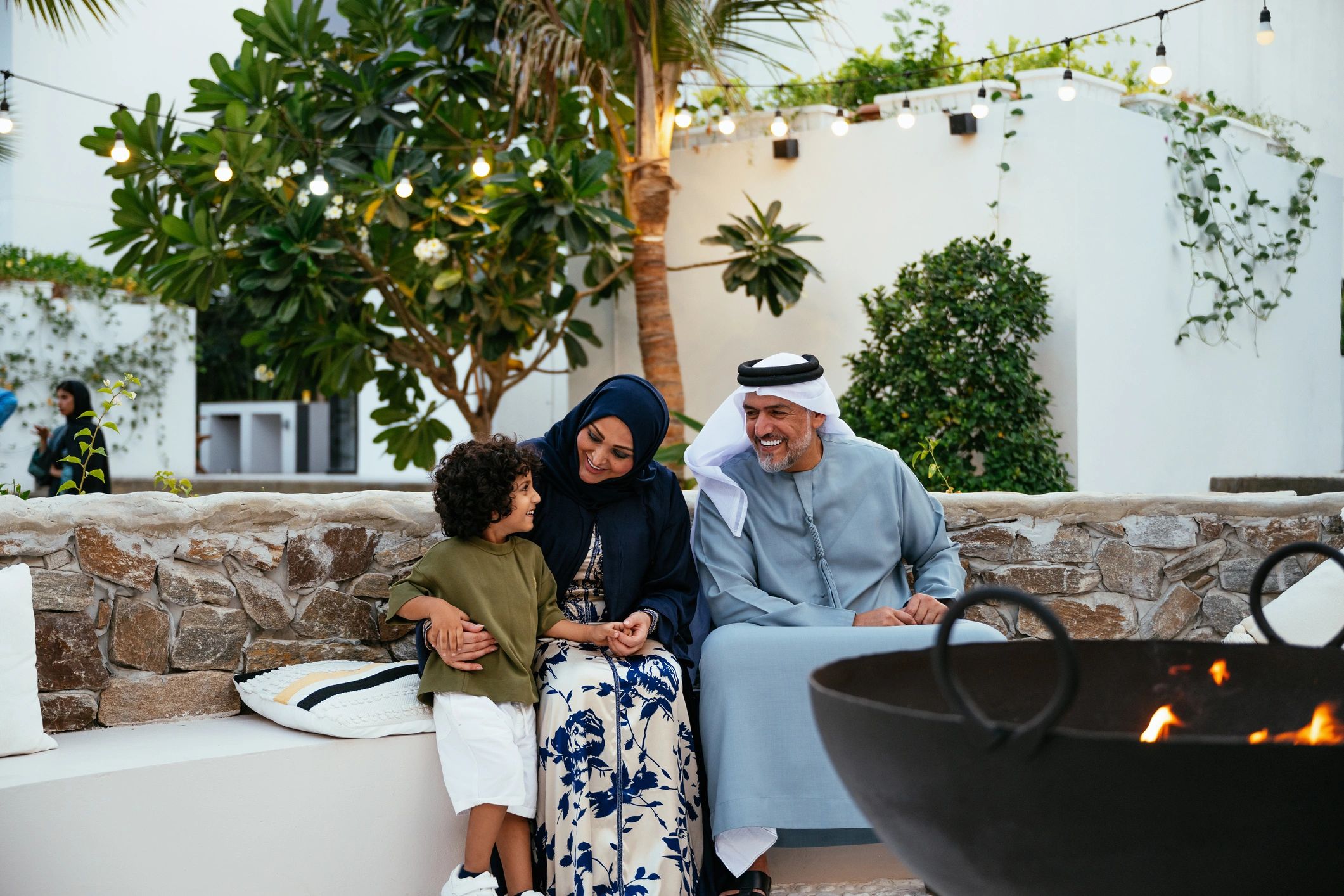Family enjoying time together at a luxury resort