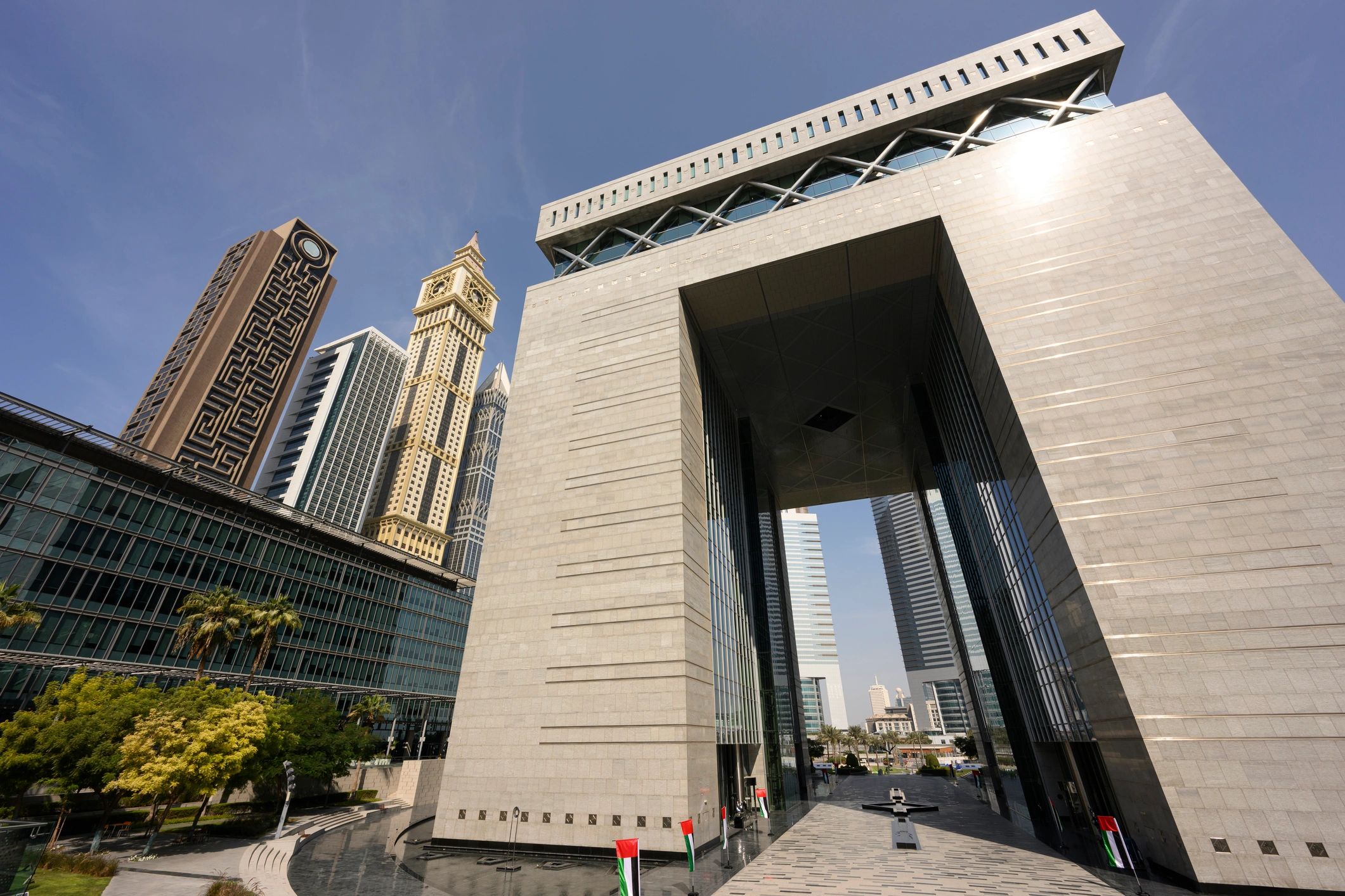 Dubai financial district skyline
